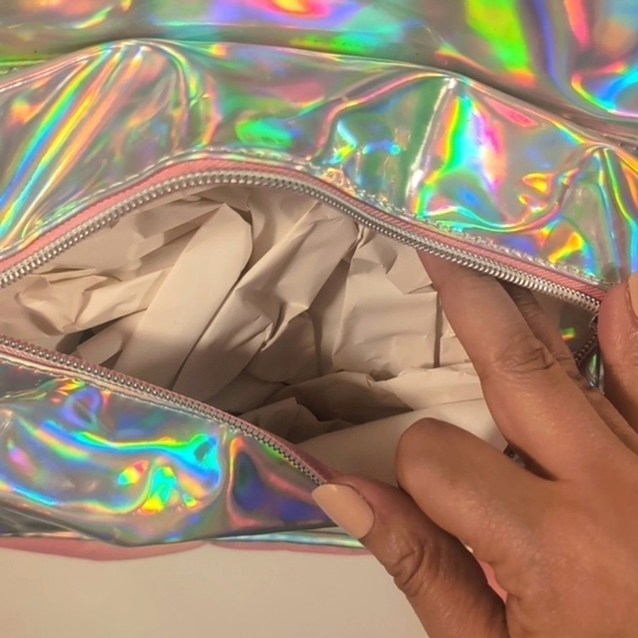 Pink and silver book bag New with tag - Picture 3 of 9